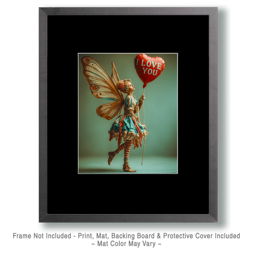 Fairy Holding I LOVE YOU Balloon Art
