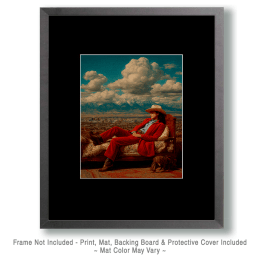 Western Woman on a Chaise Lounge Art