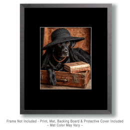 Lady Labrador in a Hat Art