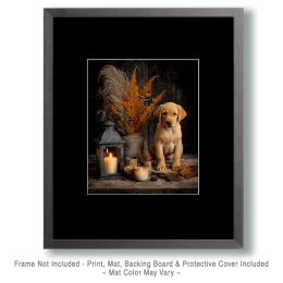 Golden Lab Puppy Still-Life Art