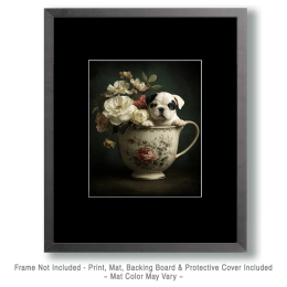 French Bulldog Puppy in a Tea Cup Art