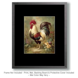Vintage Rooster Still-Life Art