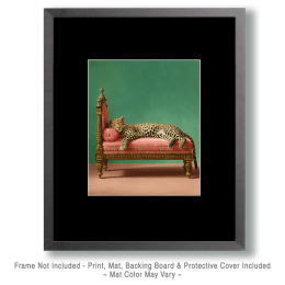 The Leopard on a Pink Chaise Lounge Piece Art