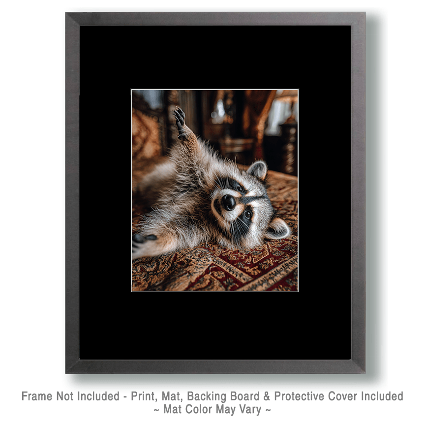 Young Raccoon Too Wound Up to Go To Bed Art