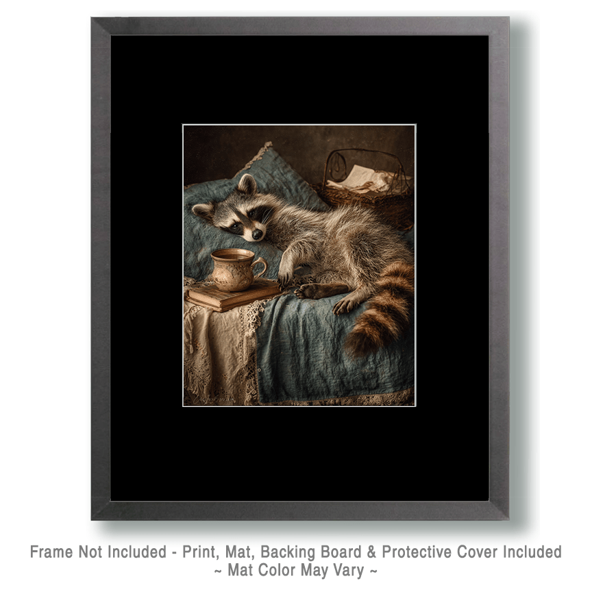 One Tired Raccoon Art