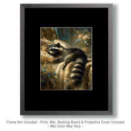 Raccoon Taking a Nap Art
