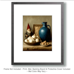 Mark in a Garlic & Vase Still-Life Art