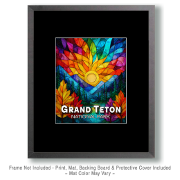 Stained Glass Sunset Art Print
