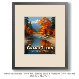 Vintage Pacific Creek Landscape Art Print