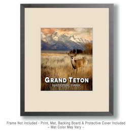 Curious Buck Deer Art Print