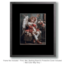 Vintage Angel with Heart Art