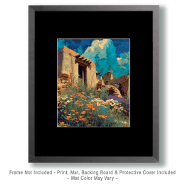 Adobe House in Spring Art