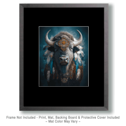 White Spirit Buffalo Bison Art