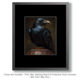 Raven on Pottery Art