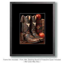Manzano Mountain Cowboy Boots Art