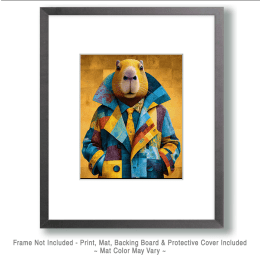 Capybara Hipster Art