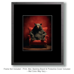 Lazy Bear in Chair Art