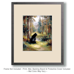 Naturalist Sitting Black Bear Art