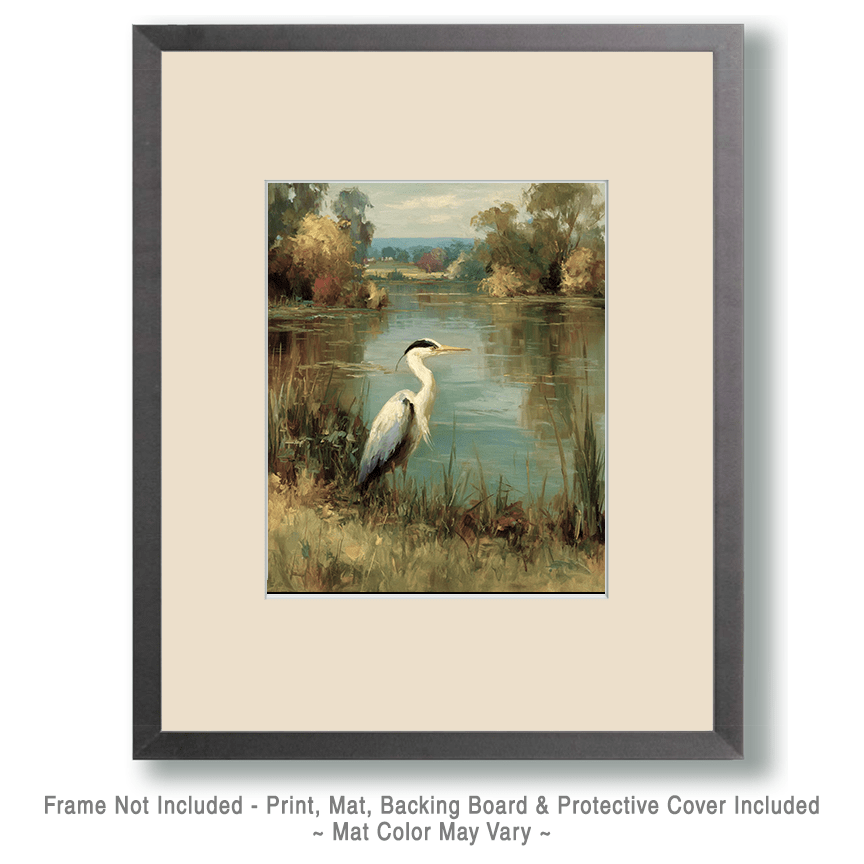 Naturalist Great Blue Heron Art