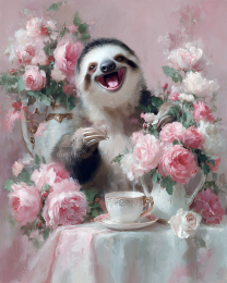 Sloth Laughing During Tea