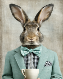 Rabbit Ready for His First Day