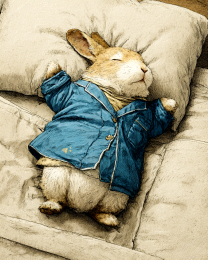 Albert the Bunny Rabbit Sleeping