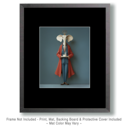 Chester the Elephant with His Tea Art