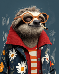 Henry the Sloth Smoking a Marijuana Joint
