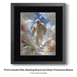 Yeti- A portrait in white Art Print