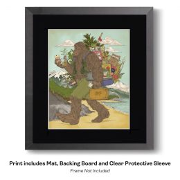 Bigfoot Has a Well Prepared Hike Art Print