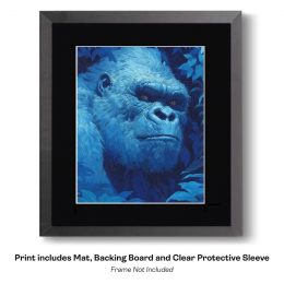 Bigfoot - a Study in Blue Art Print