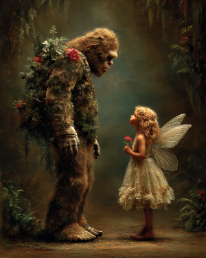 Bigfoot and Fairy Meet