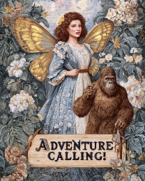 Victorian Bigfoot & Fairy Adventure Calling Poster