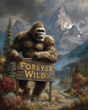 Majestic Bigfoot Forever Wild Art Print