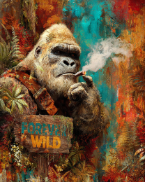 Grunge Bigfoot Forever Wild - Smoking a Marijuana Joint