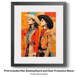 Cowgirls in This Together Art Print