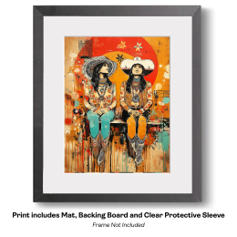 Cowgirls on a break art print