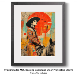 Cowgirl and Horse Sharing a Peaceful Moment Art Print