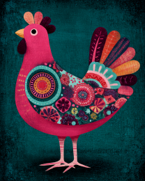 Pink Bohemian Chicken