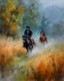 Couple of Cowhands Heading Home