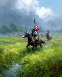 Riding Home with the American Flag