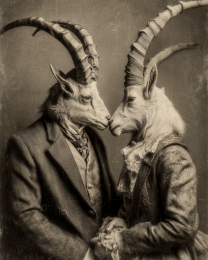 Goat Folk Cryptids in Love