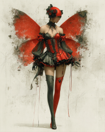 Hartford Red Grunge Fairy