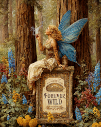 Fairies Forever Wild - Victorian Fairy Smoking a Marijuana Joint
