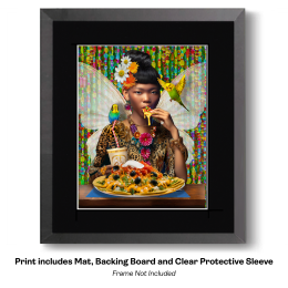 Fast Food Fairy Eating Nachos Art Print