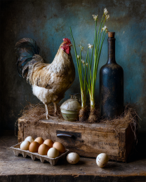 Chicken and Eggs Still-Life