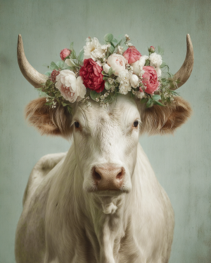 Flower Crowned Bull