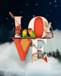 Love and Romance Art Prints - Floating Love Collage