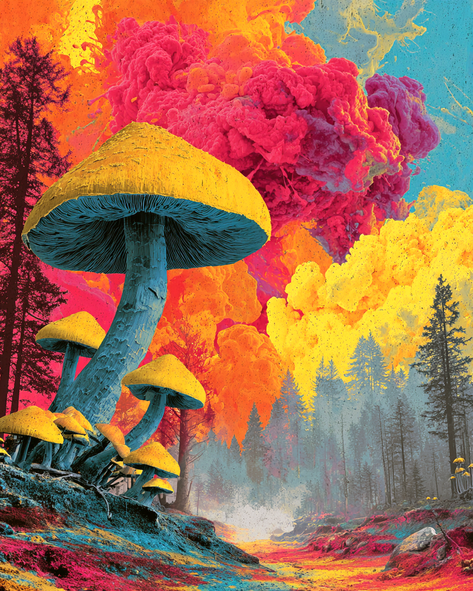 Mushroom Art Prints - Surreal Mushroom Landscape