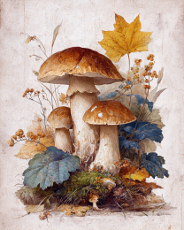 Naturalist Mushroom Still-Life